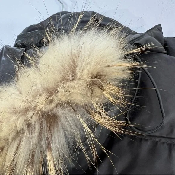 PAJAR Montreal grey green fur trim down parka winter coat M - Picture 7 of 15